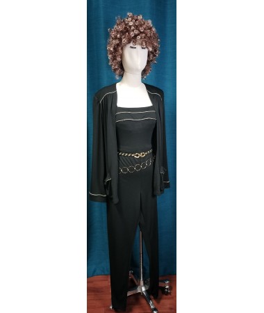 Black and Gold Disco Jumpsuit ADULT HIRE
